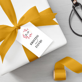 魅力的秋リーフモノグラム結婚ズ ギフトタグ