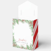 魅力的素朴クリスマス水彩赤ちゃんシャワー フェイバーボックス (見開き)