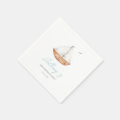 魅力的素朴帆船誕生日 スタンダードカクテルナプキン (角)