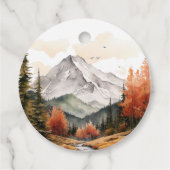 魅力的素朴Bear Forest "Oh Boy"赤ちゃんシャワー フェイバータグ (裏面)