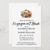 魅力的結婚なリングや輪、婚約Bash 招待状 (正面/裏面)