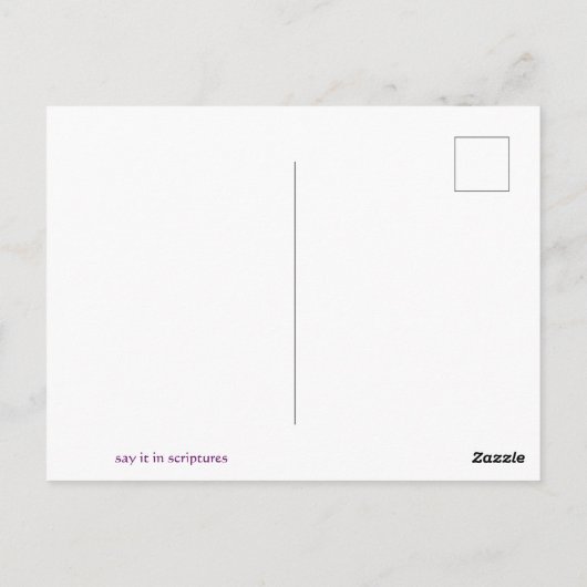 魅力的聖なる書物、 経典しおりはがき ポストカード (裏面)