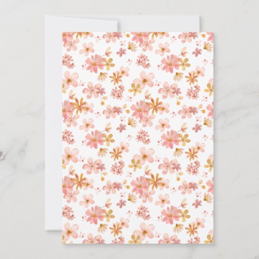 魅力的色彩の鮮やかフローラ 招待状 (裏面)