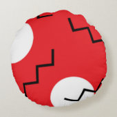 魅力的赤と白なエレガントホームアクセサリー» ラウンドクッション (裏面)