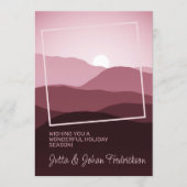 魅力的赤面ピンク抽象芸術季節のごあいさつ シーズンカード (正面)