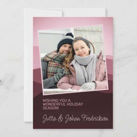 魅力的赤面ピンク抽象芸術季節のごあいさつ シーズンカード (正面)