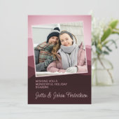 魅力的赤面ピンク抽象芸術季節のごあいさつ シーズンカード (スタンド正面)