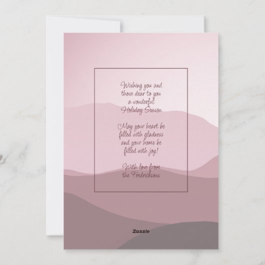 魅力的赤面ピンク抽象芸術季節のごあいさつ シーズンカード (裏面)