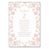 魅力的赤面フォークフローラ座席表 テーブルナンバー (裏面)