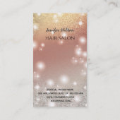 魅力的金ゴールドの輝ファンキーくヘアロゴ 名刺 (裏面)