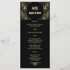 魅力的金ゴールドアールデコの結婚メニュー メニュー