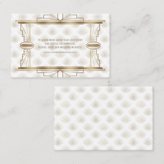 魅力的金ゴールド素晴らしギャツビーアールデコ1920sウェブサイト 名刺 (正面/裏面)