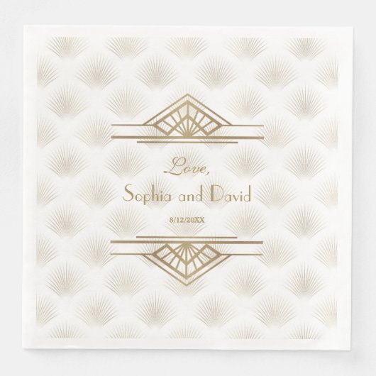 魅力的金ゴールド素晴らしギャツビーアールデコ1920s結婚の (正面)