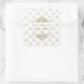 魅力的金ゴールド素晴らしギャツビーアールデコ1920s結婚の スクエアシール (バッグ)