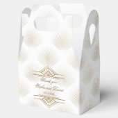 魅力的金ゴールド素晴らしギャツビーアールデコ1920s結婚の フェイバーボックス (オープン)