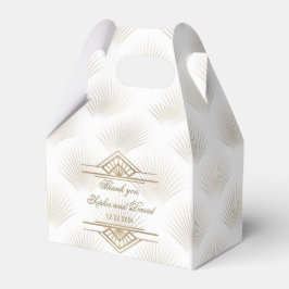 魅力的金ゴールド素晴らしギャツビーアールデコ1920s結婚の フェイバーボックス