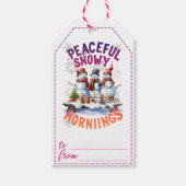 魅力的雪だるまのクリスマスギフトタグ ギフトタグ (正面)