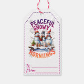 魅力的雪だるまのクリスマスギフトタグ ギフトタグ (裏面)
