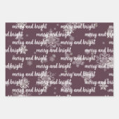 魅力的雪だるま水彩冬の森 ラッピングペーパーシート (正面3)