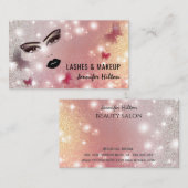 魅力的魅力的モダンな官能的な女の子の顔 名刺 (正面/裏面)