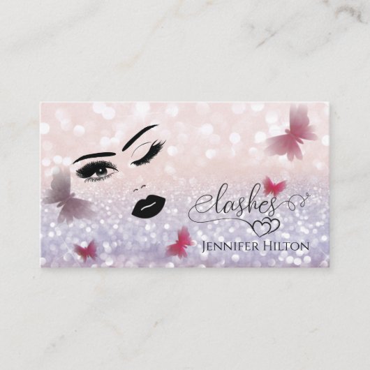 魅力的魅力的モダンな官能的な女の子の顔 名刺 (正面)