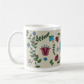 魅力的鮮やかフローラフォークマググ コーヒーマグカップ (左)