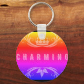 "魅力的"クラウンエレガンスアルミサークルキーチェーン キーホルダー (正面)