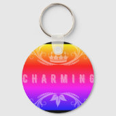 "魅力的"クラウンエレガンスアルミサークルキーチェーン キーホルダー (裏面)