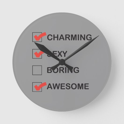 魅力的 ラウンド壁時計 (正面)