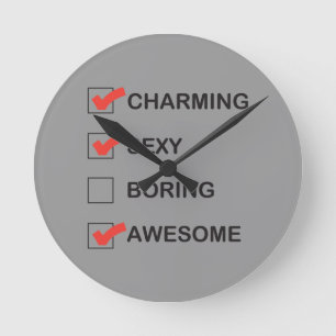 魅力的 ラウンド壁時計