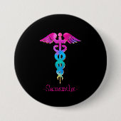 魅力的&医用ロカラフルゴデザイン 缶バッジ (正面)