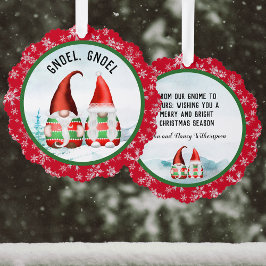 魅力的Gnoel格言Our Home Greeting Christmas オーナメントカード