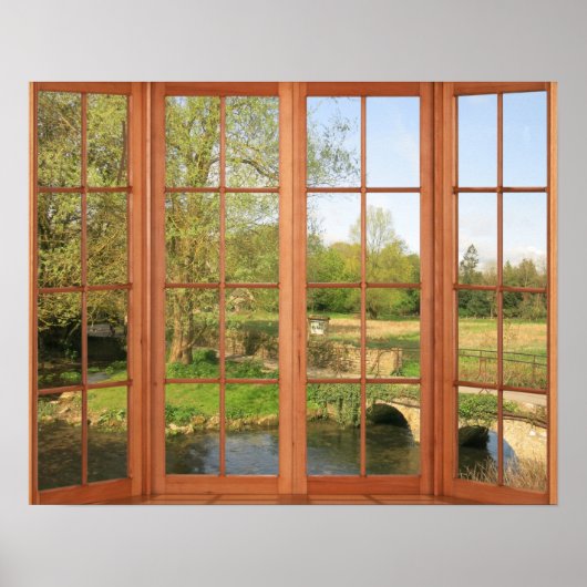 魅力的Serene English Cotswoles Country side ポスター (正面)