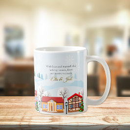 魅力的Winter Village Mug – カスタマイズ可能なギフト コーヒーマグカップ