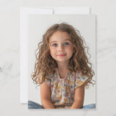 魅惑おとぎ話ピンク子供の誕生日パーティー 招待状 (裏面)