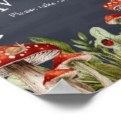 魅惑お洒落の森のキノコの好意サイン ポスター (角)