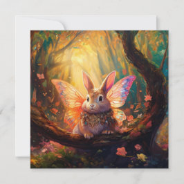 魅惑お洒落の森の中のバニー カード