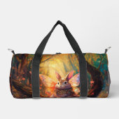 魅惑お洒落の森の中のバニー ダッフルバッグ (正面)