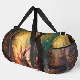 魅惑お洒落の森の中のバニー ダッフルバッグ