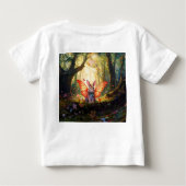 魅惑お洒落の森の中のバニー ベビーTシャツ (裏面)