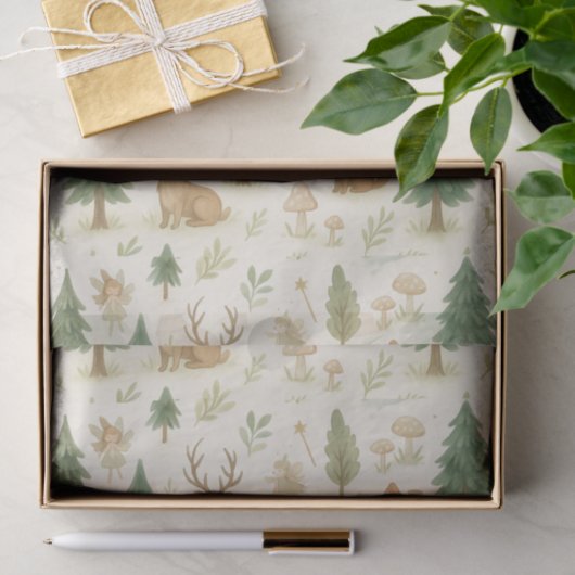 魅惑お洒落の森の森林動物 薄葉紙 (ギフト)