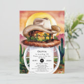 魅惑お洒落カウボーイ誕生日 招待状 (スタンド正面)