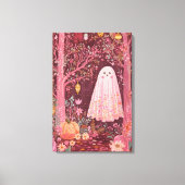 魅惑お洒落フローラ林のピンク幽霊 キャンバスプリント (正面)