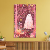 魅惑お洒落フローラ林のピンク幽霊 キャンバスプリント (インサイチュ (リビング))