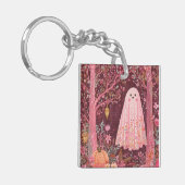 魅惑お洒落フローラ林のピンク幽霊 キーホルダー (正面左)
