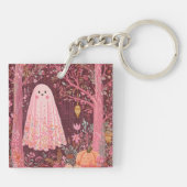 魅惑お洒落フローラ林のピンク幽霊 キーホルダー (裏面)