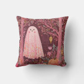 魅惑お洒落フローラ林のピンク幽霊 クッション (裏面)