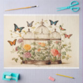 魅惑されたアヴィアリ:鳥のデコパージュ 薄葉紙 (クラフト)