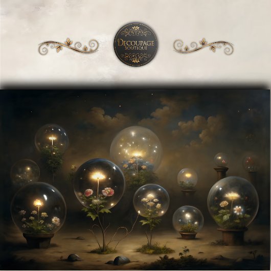 魅惑されたガラスの球体の花の切り離し 薄葉紙