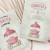魅惑されたキャリッジ・ファースト・誕生日 招待状